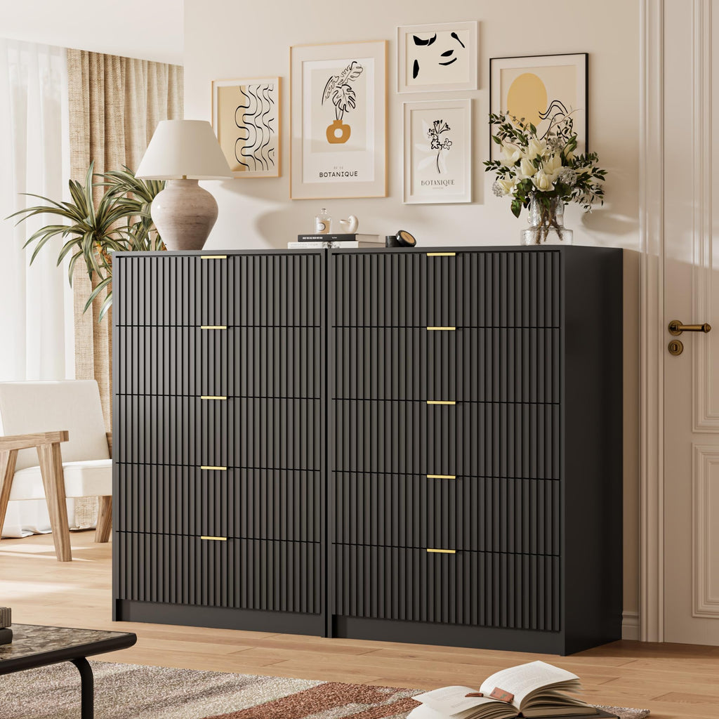 47" Tall Fluted 5-Drawer Dresser F862