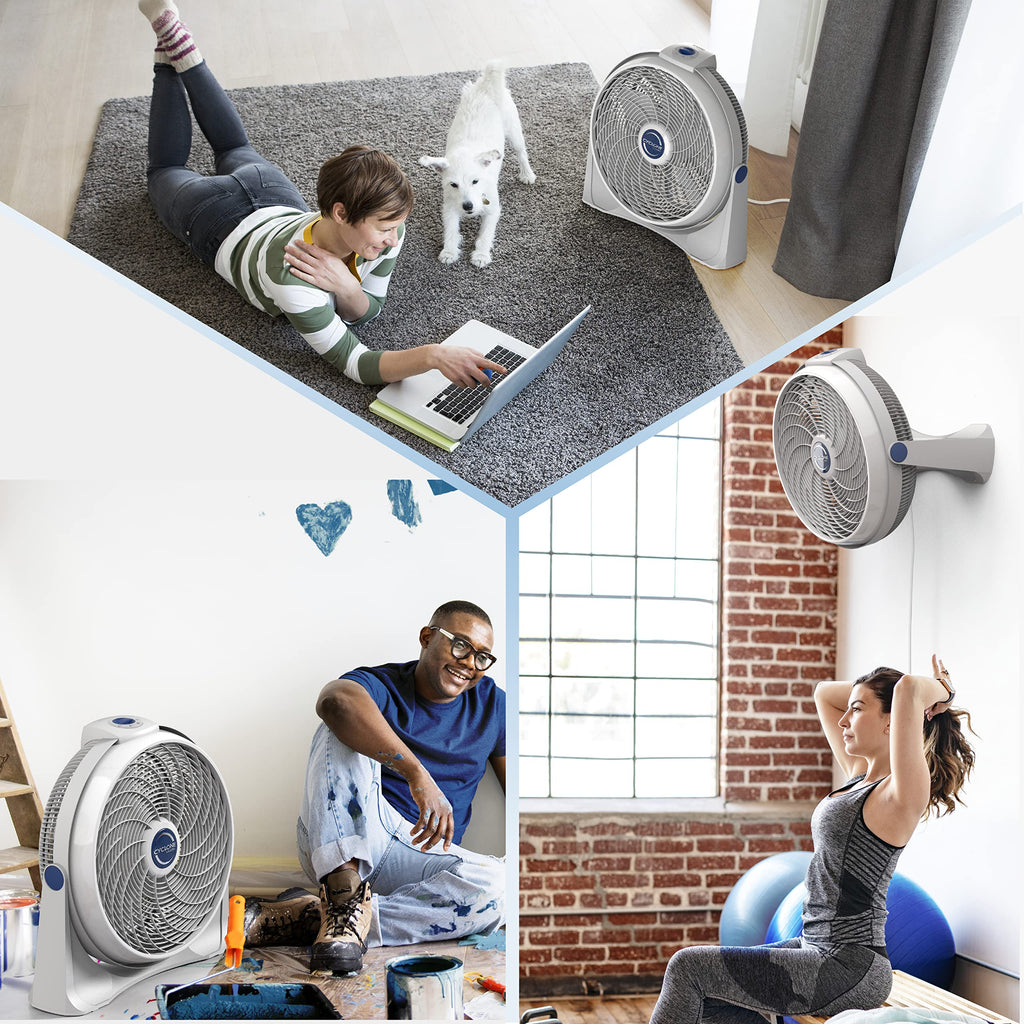 20 Inch 3-Speed Portable Pivoting Floor or Wall Mount Fan Z305609