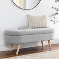 Oval Storage Bench with Rubber Wood Legs K167809