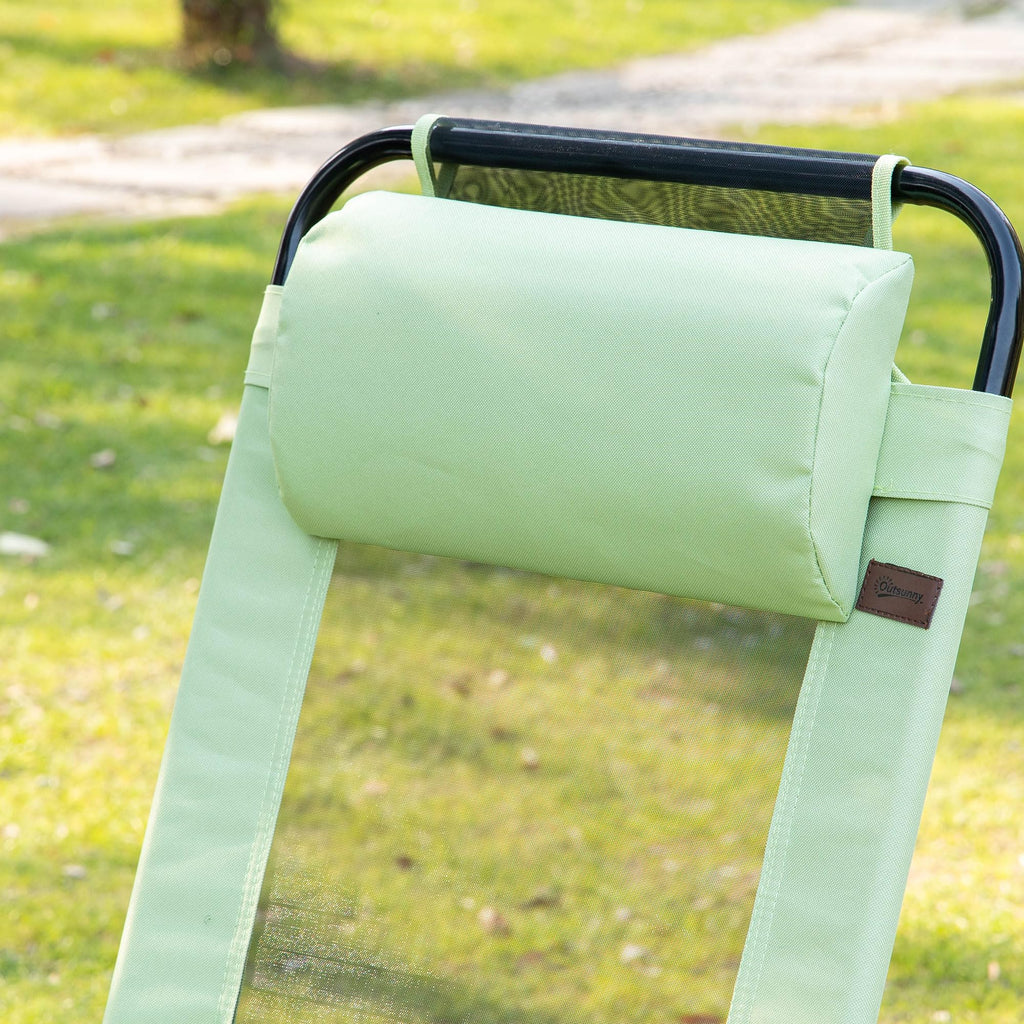 Folding Patio Dining Chairs Set of 2 Green V68027